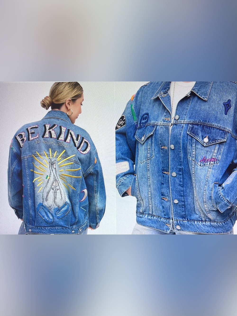 Aimee Kestenberg Cool to be Kind Embroidered Denim Jacket $248
